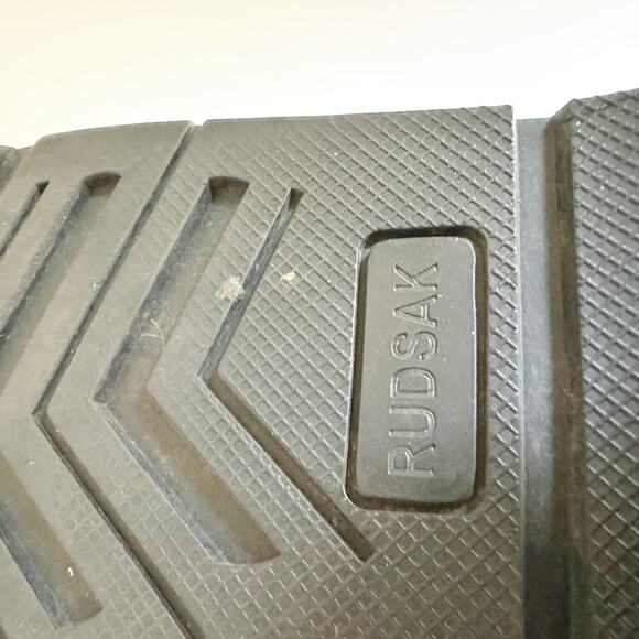 RUDSAK Men’s Black Leather Wingtip Brogue Chelsea Boots – Size 42 US 9 - Picture 11 of 11